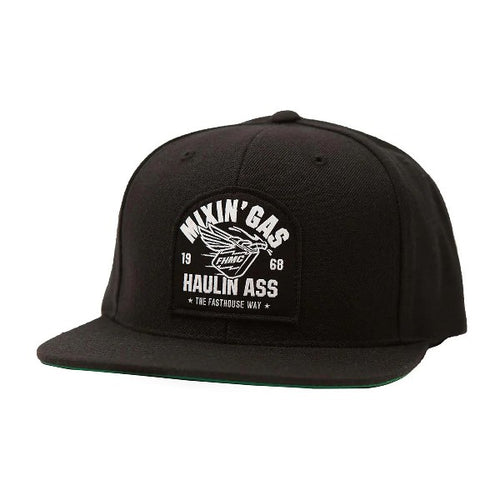 Casquette Mixin Gas/Fasthouse/noir de face 