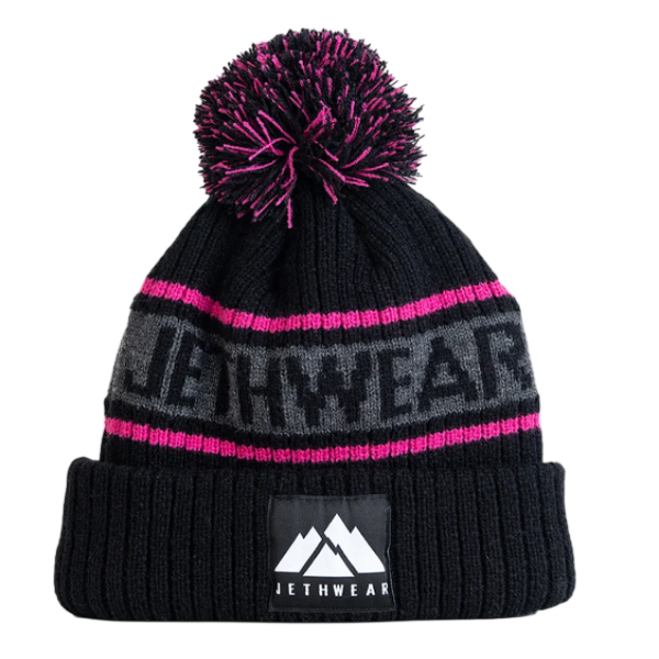 Tuque Pompon/Jethwear/noir , rose