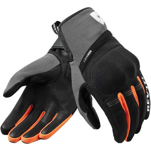 Gants de Moto Ventilé Mosca 2 Noir/Orange de l'extérieur