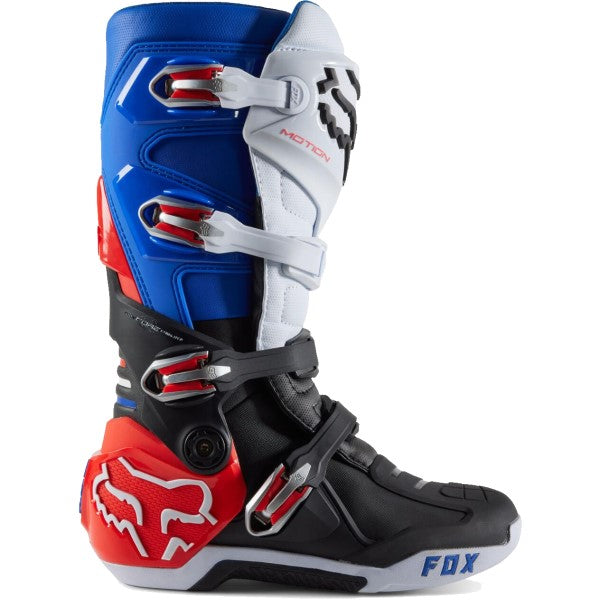 Bottes de Motocross Motion Unity LE Bleu/Blanc/Rouge de gauche