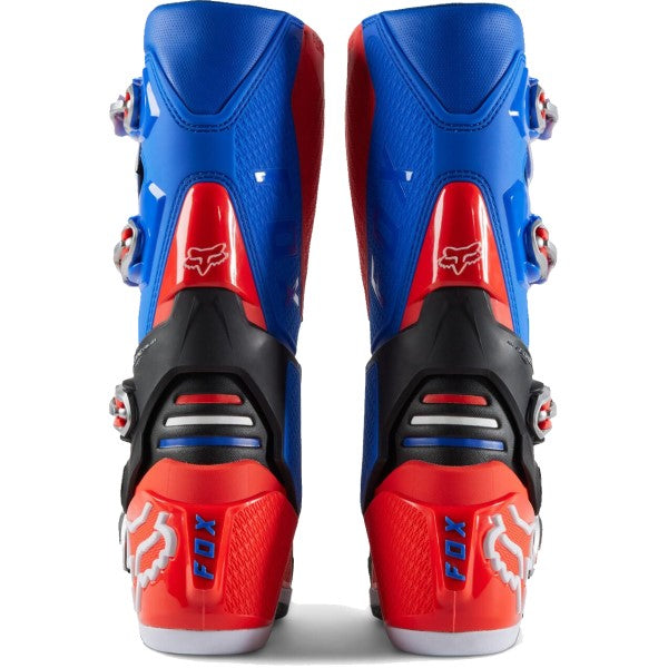 Bottes de Motocross Motion Unity LE Bleu/Blanc/Rouge en paire de dos