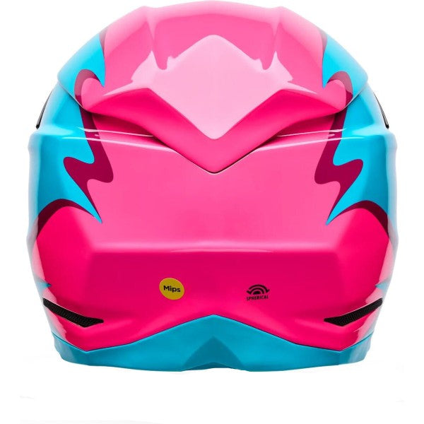Casque de Motocross Moto-10 Spherical Fluid Carbone Rose/Noir, Dos