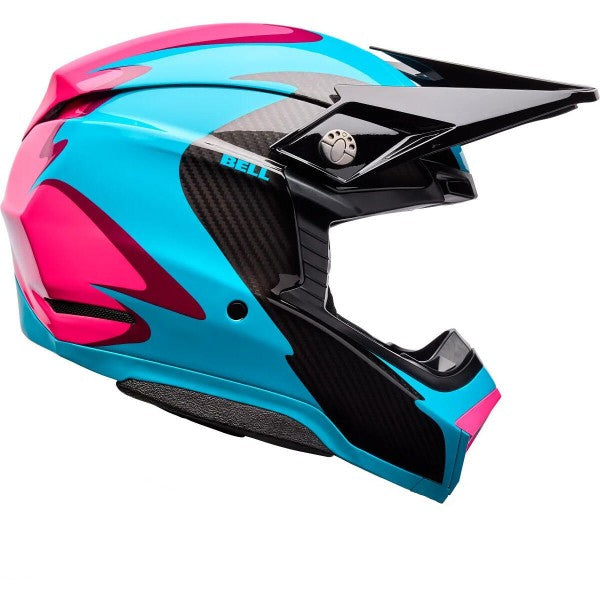 Casque de Motocross Moto-10 Spherical Fluid Carbone Rose, côté droit