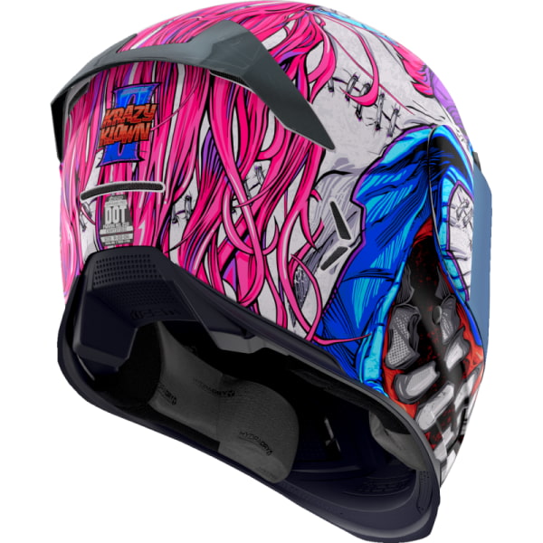 Casque Intégral de Moto Airframe Pro Krazy Klown Multicolore incliné de dos