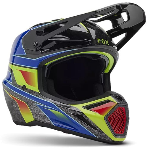 Casque de Motocross V3 RS Acric Carbone Fox multicolore, de 3/4