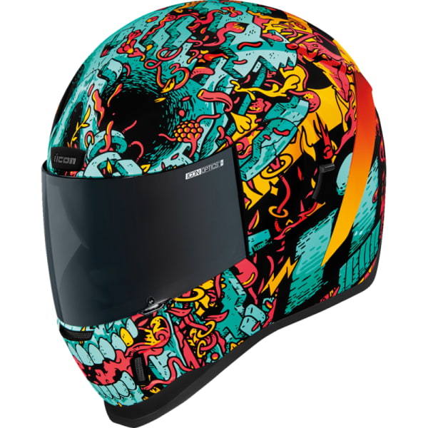 Casque Intégral de Moto Airform MIPS Munchies Multicolore incliné de face