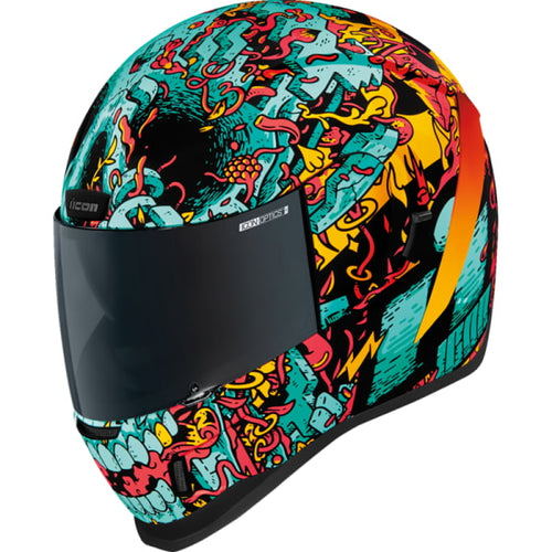 Casque Intégral de Moto Airform MIPS Munchies Multicolore incliné de face