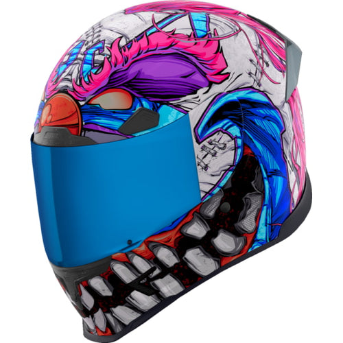 Casque Intégral de Moto Airframe Pro Krazy Klown Multicolore incliné de face