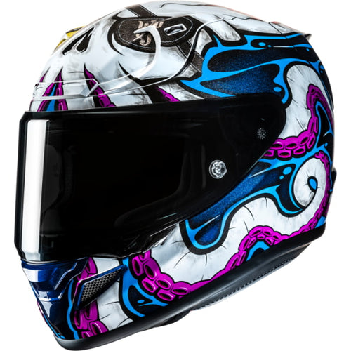 Casque Intégral de Moto RPHA 12 Kraken HJC multicolore, de côté