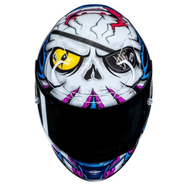 Casque Intégral de Moto RPHA 12 Kraken HJC multicolore, dessus