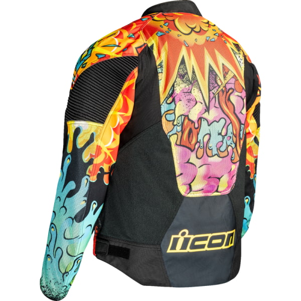 Manteau de Moto Scatterbrain Icon multicolore, dos