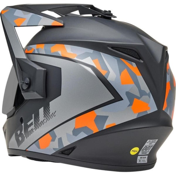 Casque Aventure MIPS Mesa MX-9 Gris/Orange incliné de dos à droite