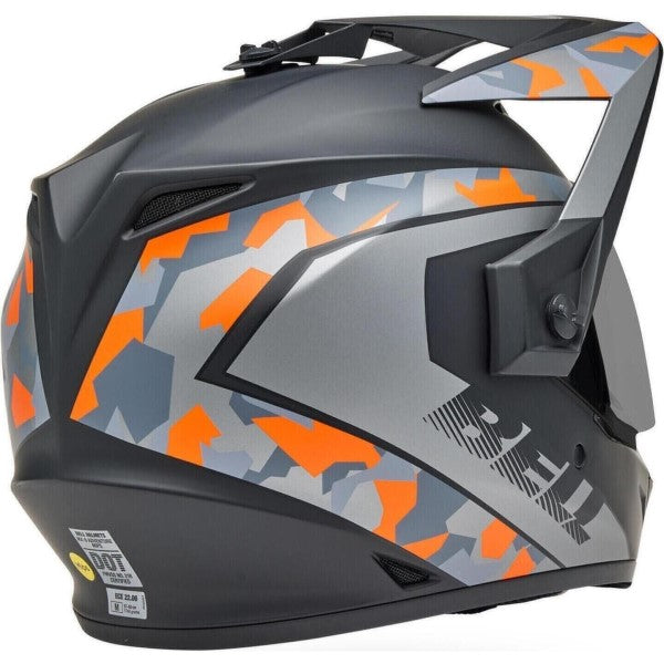 Casque Aventure MIPS Mesa MX-9 Gris/Orange incliné de dos à gauche