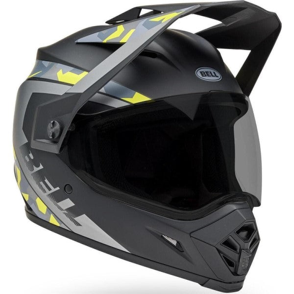 Casque Aventure MIPS Mesa MX-9 Gris/Jaune incliné de gauche
