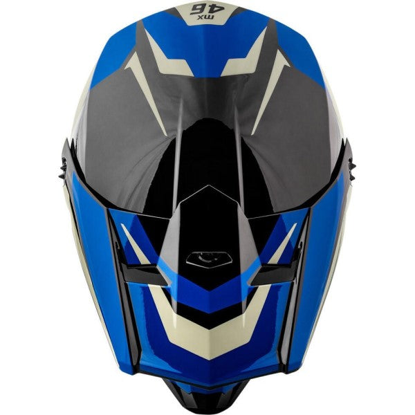 Casque de Motocross MX46 Cyclus Bleu/Noir de dessus