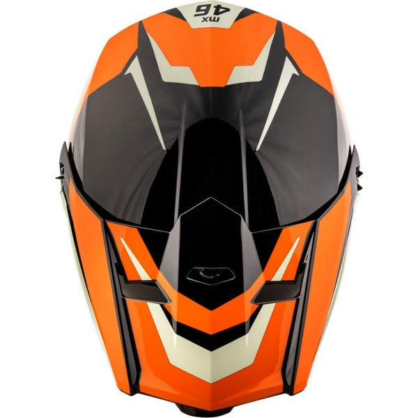 Casque de Motocross MX46 Cyclus Orange/Noir de dessus