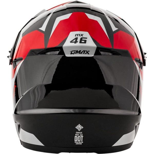 Casque de Motocross MX46Y Cyclus Junior Rouge/Noir de dos