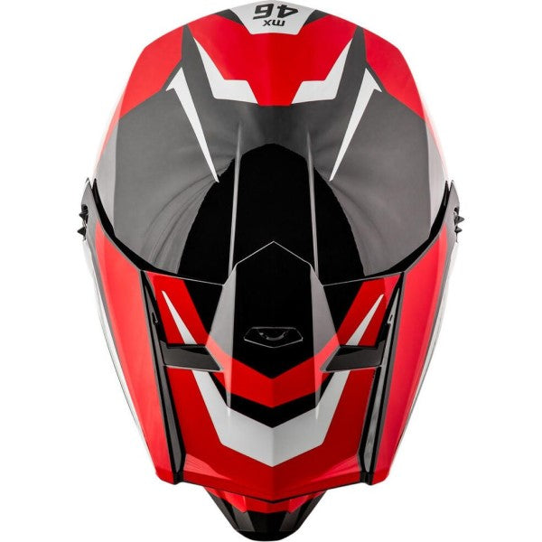 Casque de Motocross MX46 Cyclus Rouge/Noir de dessus