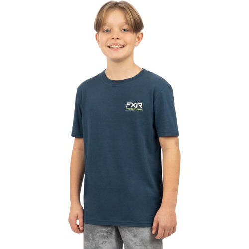 T-Shirt Walleye Premium Junior Bleu Face