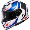 Casque Modulaire de Moto Neotec III Grasp Blanc/Bleu de droite