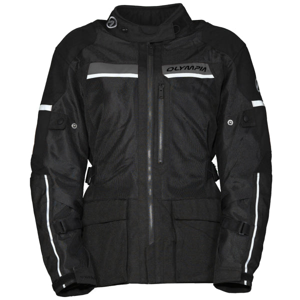 Manteau Imperméable de Moto Dakar 4 Femme Olympia Motosports noir