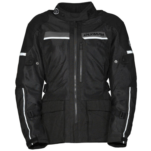 Manteau Imperméable de Moto Dakar 4 Femme Olympia Motosports noir