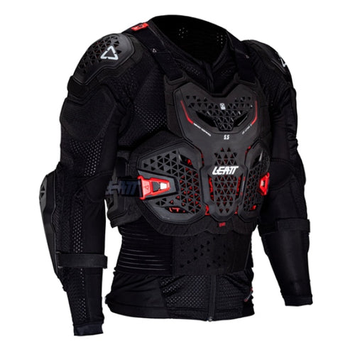 Chandail de Protection de Motocross 5.5 Evo Leatt noir, de face