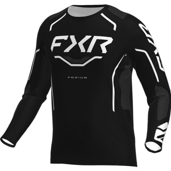 Chandail de Motocross Podium Junior Noir Blanc