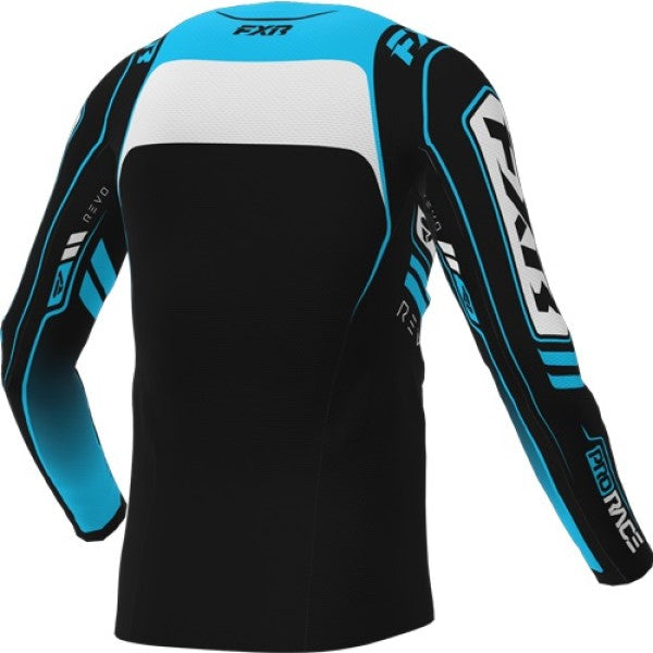 Chandail de Motocross Revo Junior  Noir Bleu, Dos