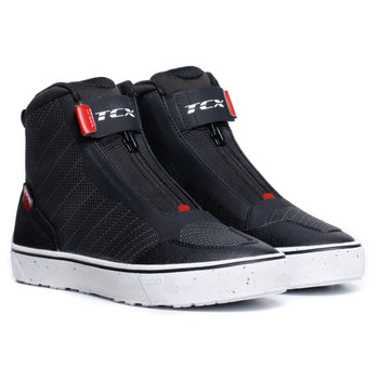 Chaussures de Moto Ikasu 2 Imperméables Femme TCX noir et rouge