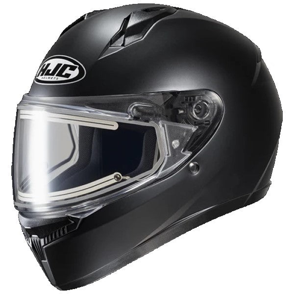 Casque Intégral de Motoneige C10 Noir mat, visière double électrique 