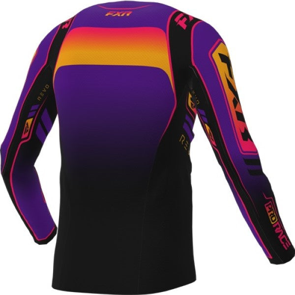 Chandail de Motocross Revo Junior  Mauve Noir, Dos
