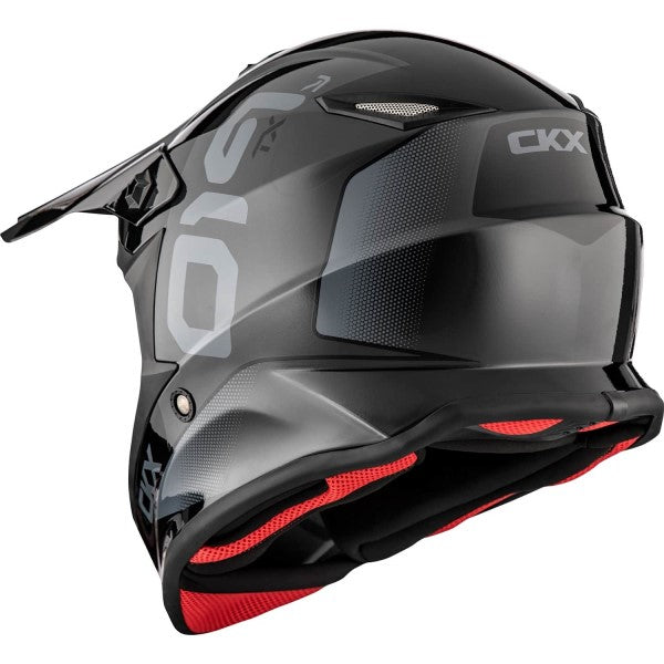 Casque de Motocross TX019Y Error Junior CKX Noir Derrière