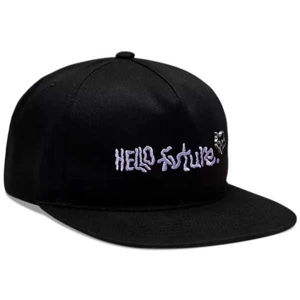 Casquette Hello Future Fox noir, avant
