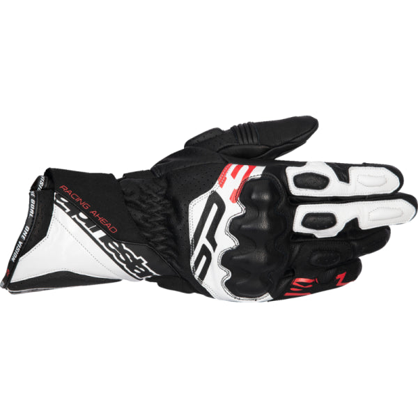 Gants de Moto SP-3 Alpinestars noir blanc et rouge, dessus