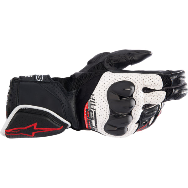 Gants de Moto SP-8 v3 Air Alpinestars noir blanc et rouge, dessus