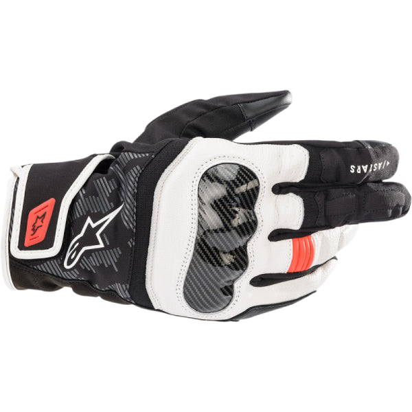 Gants de Moto SMX Z Drystar® Alpinestars noir blanc et rouge, dessus