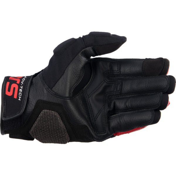 Gants de Moto Halo Alpinestars noir blanc et rouge, paume