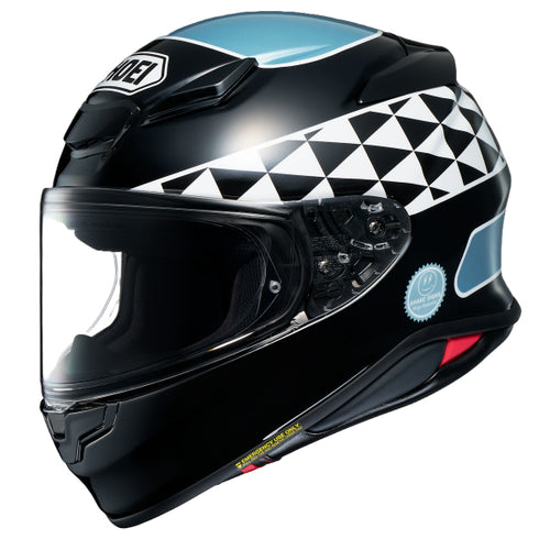 Casque Intégral de Moto RF-1400 Shakin' Speed Shoei noir bleu et blanc, de 3/4