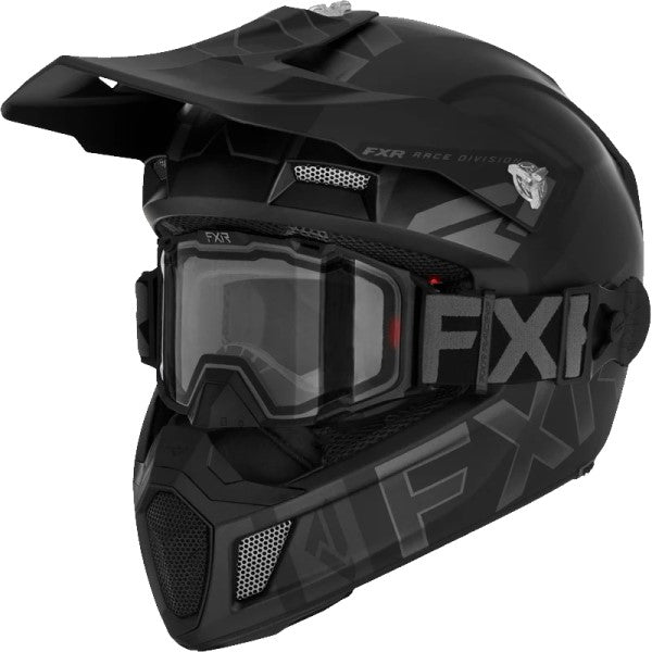 Casque Intégral de Motoneige Clutch Cold Stop QRS Lunette Électrique FXR noir, de 3/4