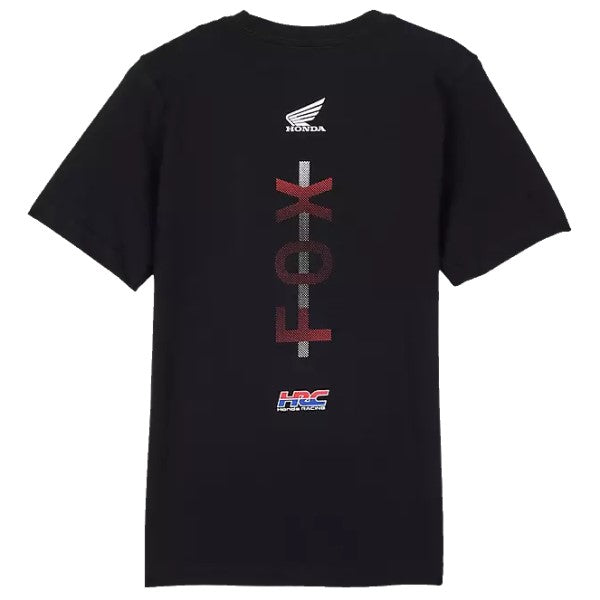 T-Shirt Fox x Honda Premium Junior Fox noir, de dos