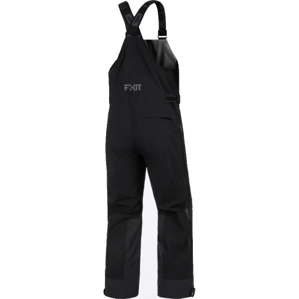 Pantalon de Motoneige Ridge Pro Trilaminate à Bretelle FXR noir, de dos