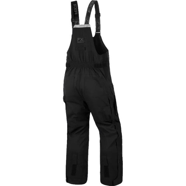 Pantalon de Motoneige Expedition Pro à Bretelle FXR noir, de dos