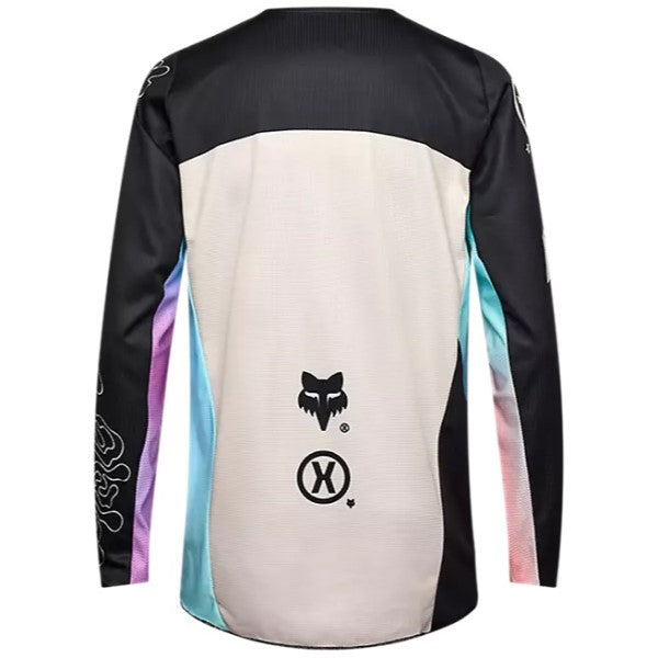 Chandail de Motocross 180 Hello Future Fox noir, de dos