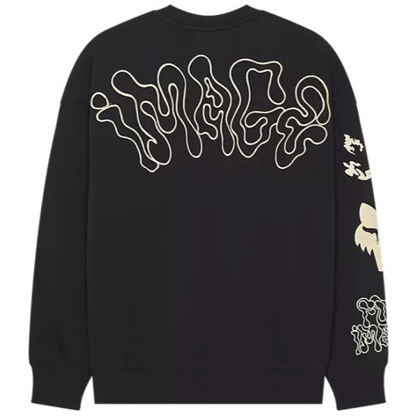 Coton Ouaté Hello Future Oversized Col Rond Fox noir, de dos