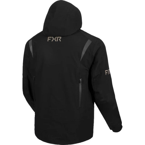 Manteau Ridge Pro Trilaminate FXR noir, de dos