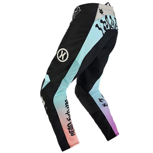 Pantalon de Motocross 180 Hello Future Fox noir, de dos
