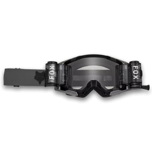 Lunettes de Motocross Airspace Roll Off Fox noir, de face