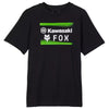 T-Shirt Fox x Kawasaki Premium Junior Fox noir, de face