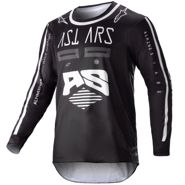Chandail de Motocross Racer Found Junior Alpinestars noir, de face